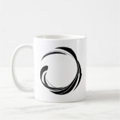 Abstract Swirl Circle Design – curved ring artwork Kaffeetasse (Links)