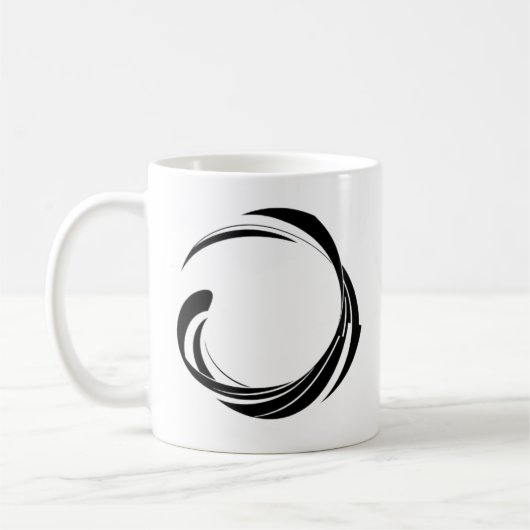 Abstract Swirl Circle Design – curved ring artwork Kaffeetasse (Links)