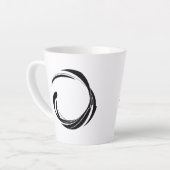 Abstract Swirl Circle Design – curved ring artwork Milchtasse (Linke Ecke)