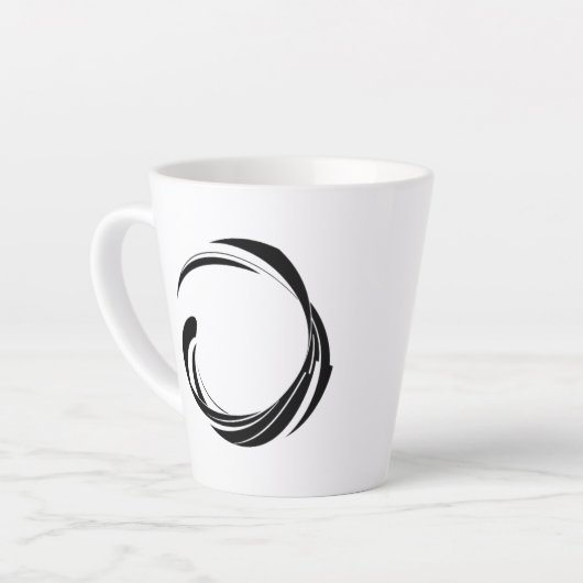Abstract Swirl Circle Design – curved ring artwork Milchtasse (Linke Ecke)