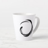 Abstract Swirl Circle Design – curved ring artwork Milchtasse (Rechte Ecke)