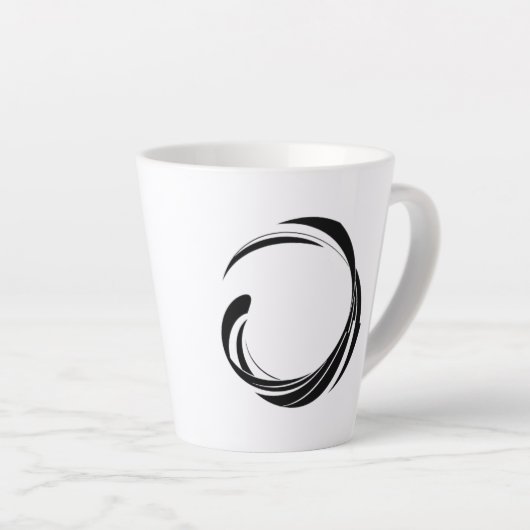 Abstract Swirl Circle Design – curved ring artwork Milchtasse (Rechte Ecke)