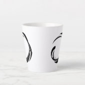Abstract Swirl Circle Design – curved ring artwork Milchtasse (Vorderseite)