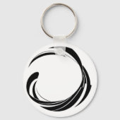 Abstract Swirl Circle Design – curved ring artwork Schlüsselanhänger (Rückseite)