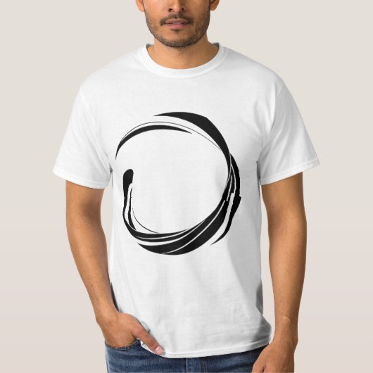 Abstract Swirl Circle Design – curved ring artwork T-Shirt (Vorderseite)