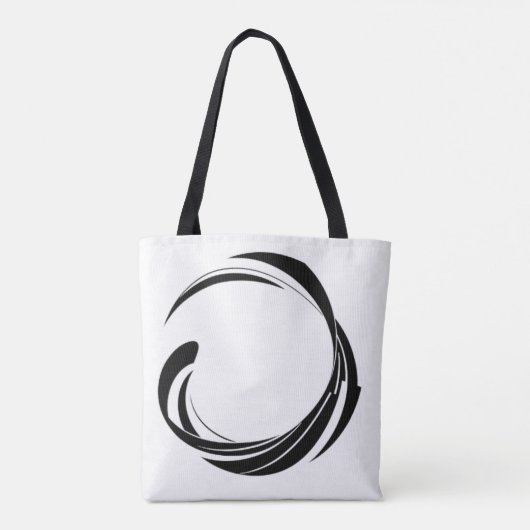 Abstract Swirl Circle Design – curved ring artwork Tasche (Rückseite)