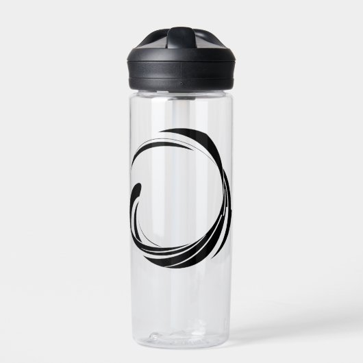 Abstract Swirl Circle Design – curved ring artwork Trinkflasche (Vorderseite)