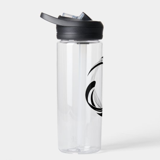 Abstract Swirl Circle Design – curved ring artwork Trinkflasche (Rechts)