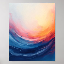 Abstract Swirl of Warmth and Depth Poster