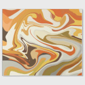 Abstract Swirling Orange and Beige Design Geschenkpapier (Flach)