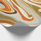 Abstract Swirling Orange and Beige Design Geschenkpapier (Ecke)
