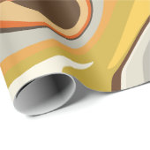 Abstract Swirling Orange and Beige Design Geschenkpapier (Rolleneckpunkt)