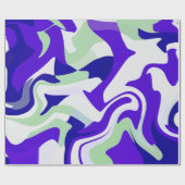 Abstract Swirling Pattern in Cool Tones Geschenkpapier (Flach)