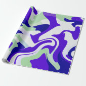 Abstract Swirling Pattern in Cool Tones Geschenkpapier (Ungerollt)