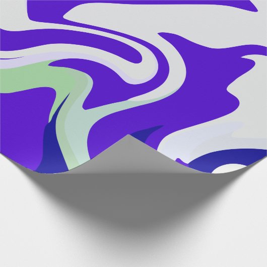 Abstract Swirling Pattern in Cool Tones Geschenkpapier (Ecke)