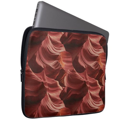 Abstract Swirling Pattern von Antelope Canyon Laptopschutzhülle (Vorne Rechts)