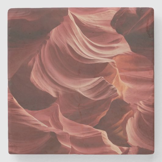 Abstract Swirling Pattern von Antelope Canyon Steinuntersetzer (Vorderseite)