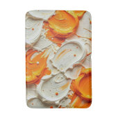 Abstract Swirling Teal and Orange Glossy Fluid Spl Badematte (Vorderseite Vertikal)
