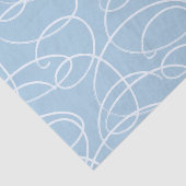 Abstract Swirling Vine | Elegant Line Art Blue Seidenpapier (Ausschnitt)