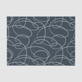 Abstract Swirling Vine | Elegant Line Art Charcoal Seidenpapier