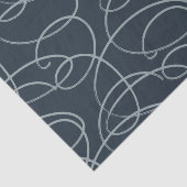 Abstract Swirling Vine | Elegant Line Art Charcoal Seidenpapier (Ausschnitt)