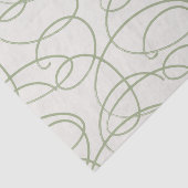 Abstract Swirling Vine | Elegant Line Art Cream Seidenpapier (Ausschnitt)