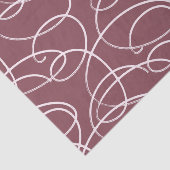 Abstract Swirling Vine | Elegant Line Art Mauve Seidenpapier (Ausschnitt)