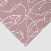 Abstract Swirling Vine | Elegant Line Art Pink Seidenpapier (Ausschnitt)