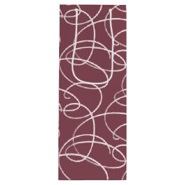 Abstract Swirling Vine | Modern Line Art Mauve Geschenktüte Für Weinflaschen