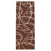 Abstract Swirling Vine | Modern Line Art Rust Geschenktüte Für Weinflaschen (Rückseite)