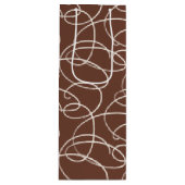 Abstract Swirling Vine | Modern Line Art Rust Geschenktüte Für Weinflaschen (Vorderseite)