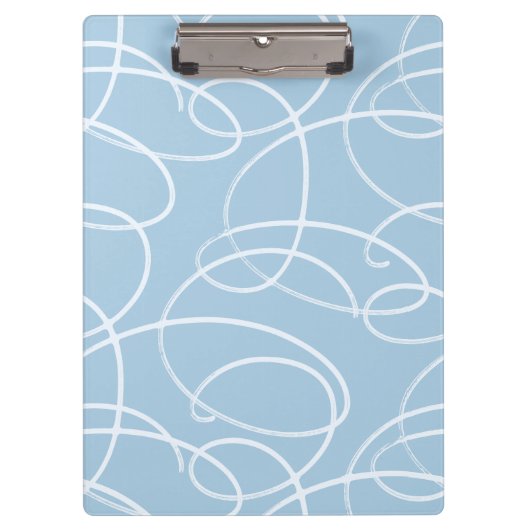 Abstract Swirling Vine | Professional Office Blue Klemmbrett (Vorderseite)