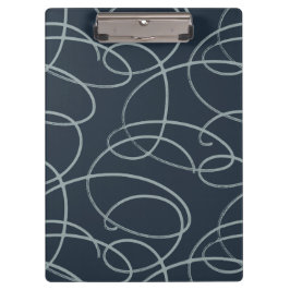 Abstract Swirling Vine | Professional Office Navy Klemmbrett