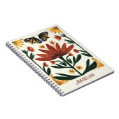 Abstract Symmetrical Flowers and Moths Notizblock (Rechte Seite)