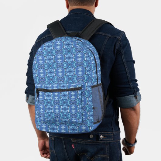 Abstract Symphony in Blue 2 Bedruckter Rucksack (Insitu (Modell))