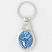 Abstract Symphony in Blue 2 Schlüsselanhänger (Vorderseite)