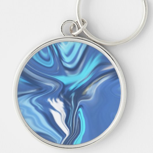 Abstract Symphony in Blue 2 Schlüsselanhänger (Vorne)