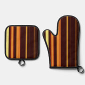 Abstract Symphony in Blue 4 (Negative Effect) Ofenhandschuh & Topflappen-Set (Vorderseite)