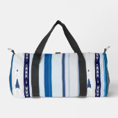 Abstract Symphony in Blue 5 (Vertical Lines) Duffle Bag (Vorderseite)