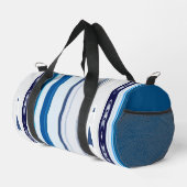 Abstract Symphony in Blue 5 (Vertical Lines) Duffle Bag (Rechte Ecke)