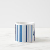 Abstract Symphony in Blue 5 (Vertical Lines) Espressotasse (Vorderseite)