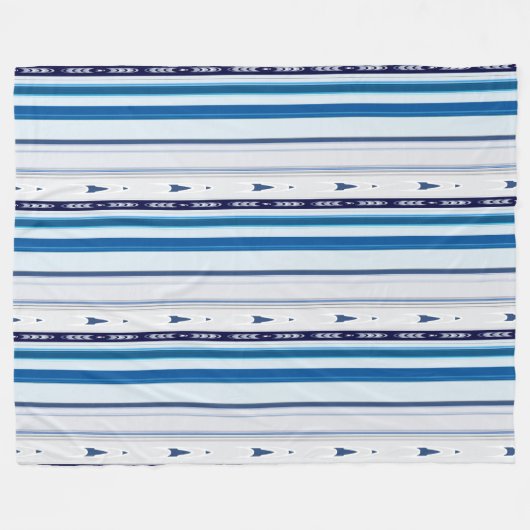 Abstract Symphony in Blue 5 (Vertical Lines) Fleecedecke (Vorderseite (Horizontal))