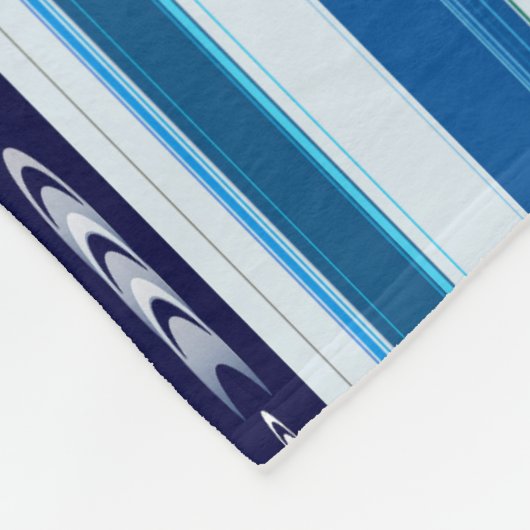 Abstract Symphony in Blue 5 (Vertical Lines) Fleecedecke (Ecke)