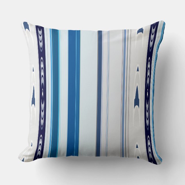 Abstract Symphony in Blue 5 (Vertical Lines) Kissen (Vorderseite)