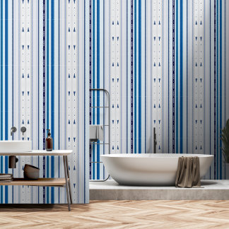 Abstract Symphony in Blue 5 (Vertical Lines) Tapete