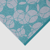 Abstract Teal Circles Pattern Seidenpapier (Ausschnitt)