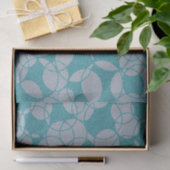 Abstract Teal Circles Pattern Seidenpapier (Geschenk)