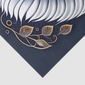 Abstract Teal Feather Illustration Seidenpapier (Detail)