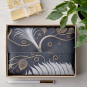 Abstract Teal Feather Illustration Seidenpapier (Geschenk)