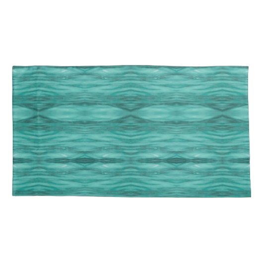 Abstract teal water ripples L-size pattern Kissenbezug (Rückseite)